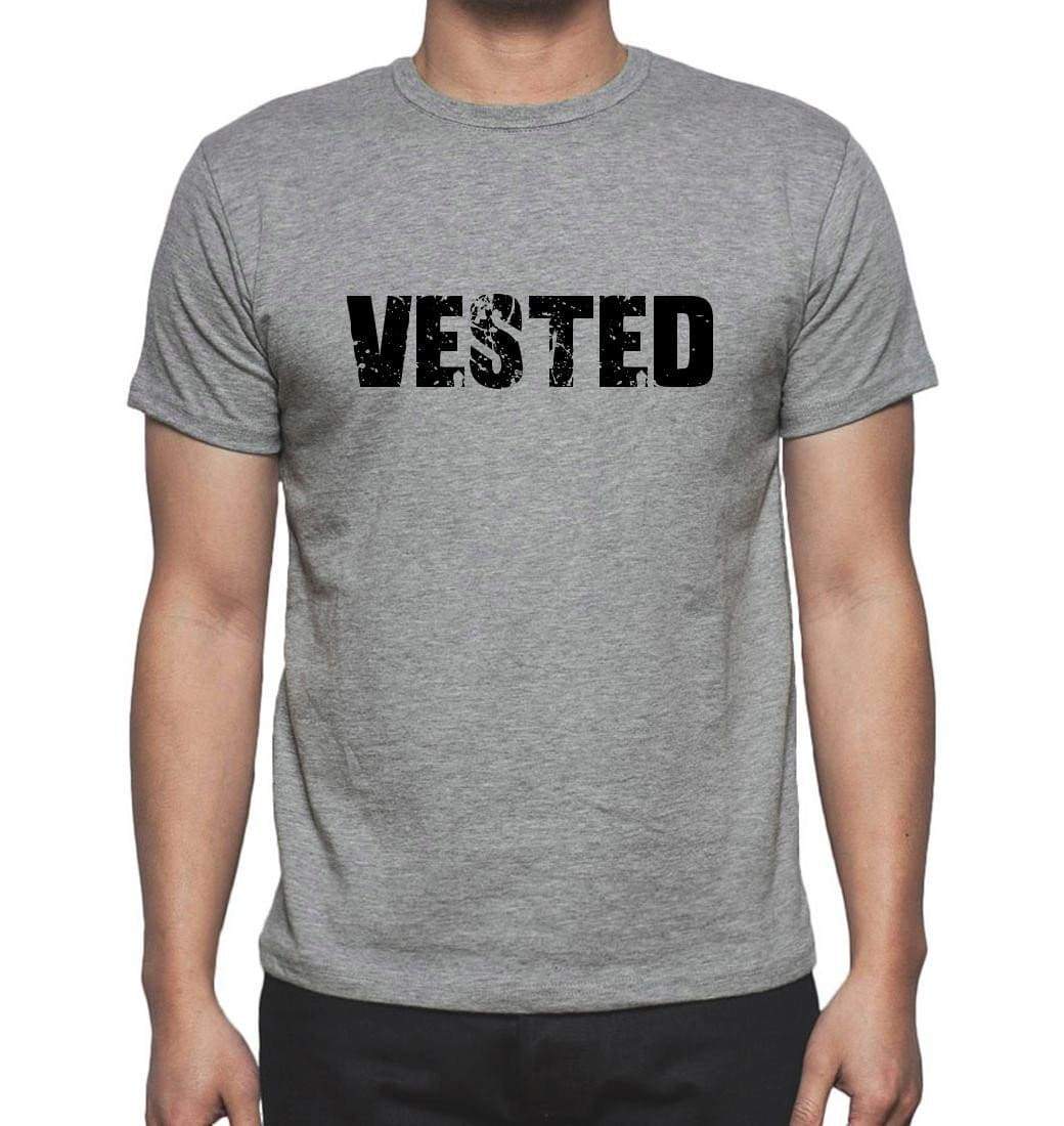 Vested Grey Mens Short Sleeve Round Neck T-Shirt 00018 - Grey / S - Casual