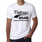 Vintage Aged To Perfection 2046 White Mens Short Sleeve Round Neck T-Shirt Gift T-Shirt 00342 - White / S - Casual