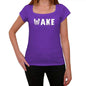 Wake Purple Womens Short Sleeve Round Neck T-Shirt 00041 - Purple / Xs - Casual