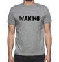 Waking Grey Mens Short Sleeve Round Neck T-Shirt 00018 - Grey / S - Casual