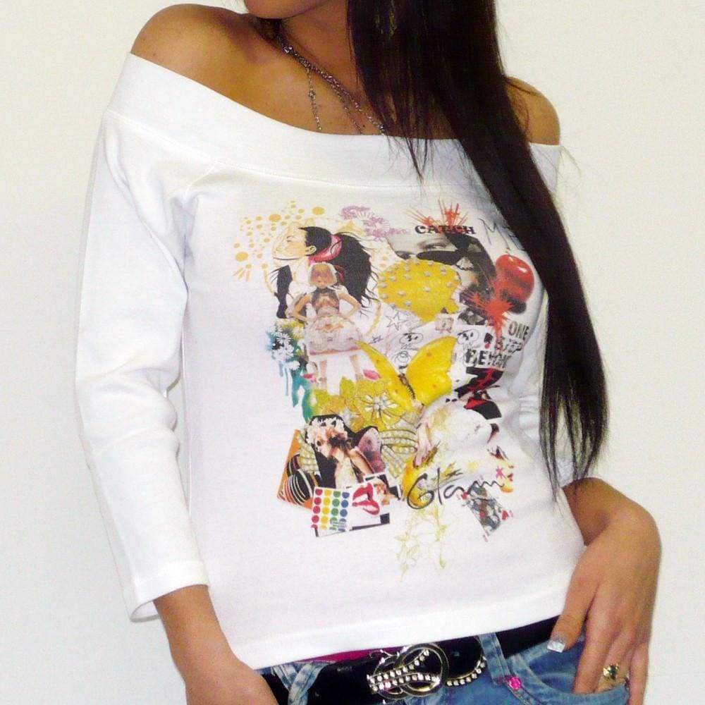 Womens 3/4 Sleeve Top One In The City Fiesta