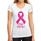Womens Graphic T-Shirt Fight Cancer Together White - White / S / Cotton - T-Shirt