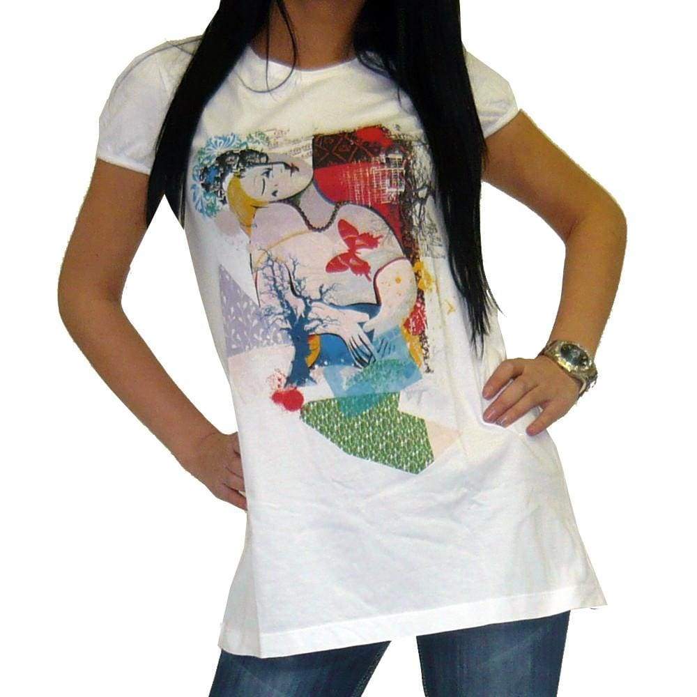 Womens Tunic One In The City Dreams Short-Sleeve Tunic 00271