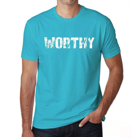 Worthy Mens Short Sleeve Round Neck T-Shirt 00020 - Blue / S - Casual