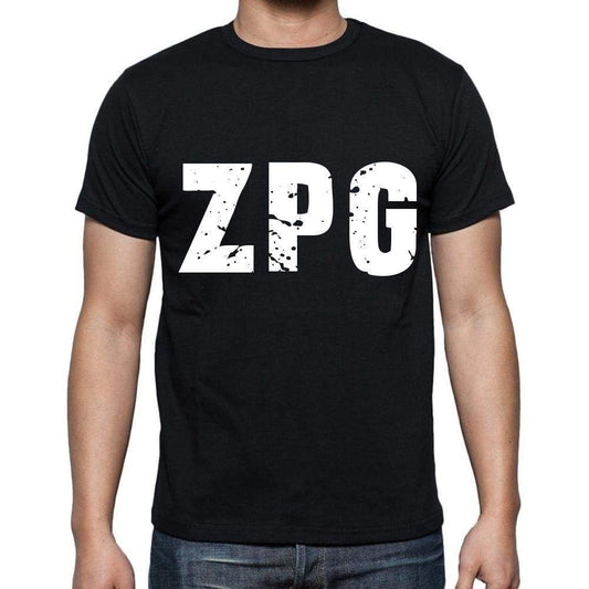Zpg Men T Shirts Short Sleeve T Shirts Men Tee Shirts For Men Cotton Black 3 Letters - Casual